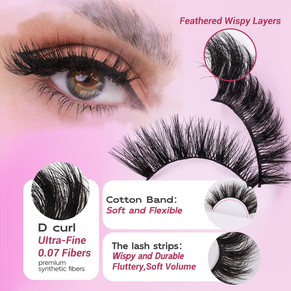 FENG BEAUTY dramatic strip lashes with lightweight band for all day wear