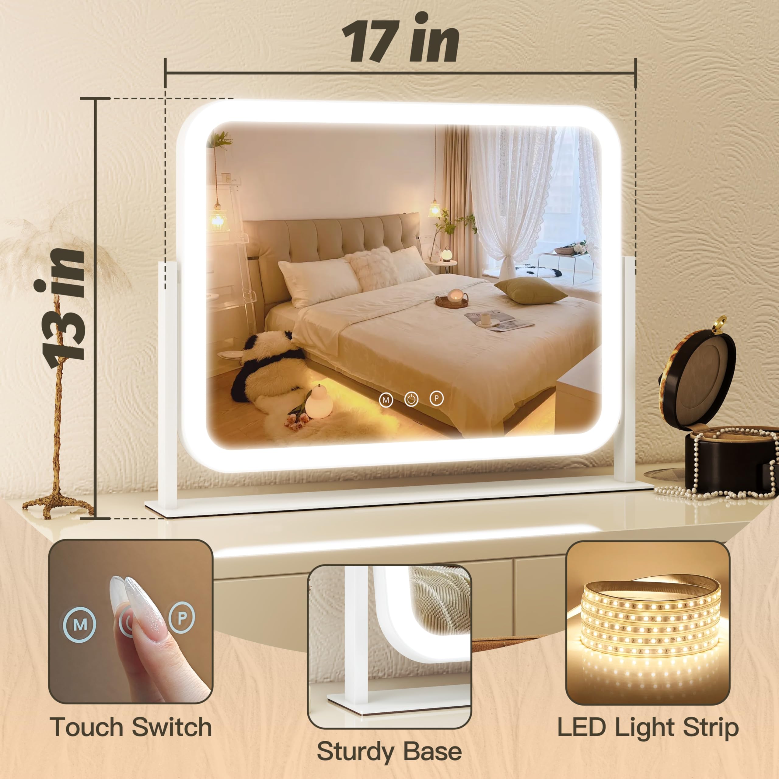 FENNIO gift-ready vanity mirror makes a thoughtful present for special occasions.
