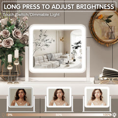 FENNIO vanity mirror with three color lighting modes for different looks