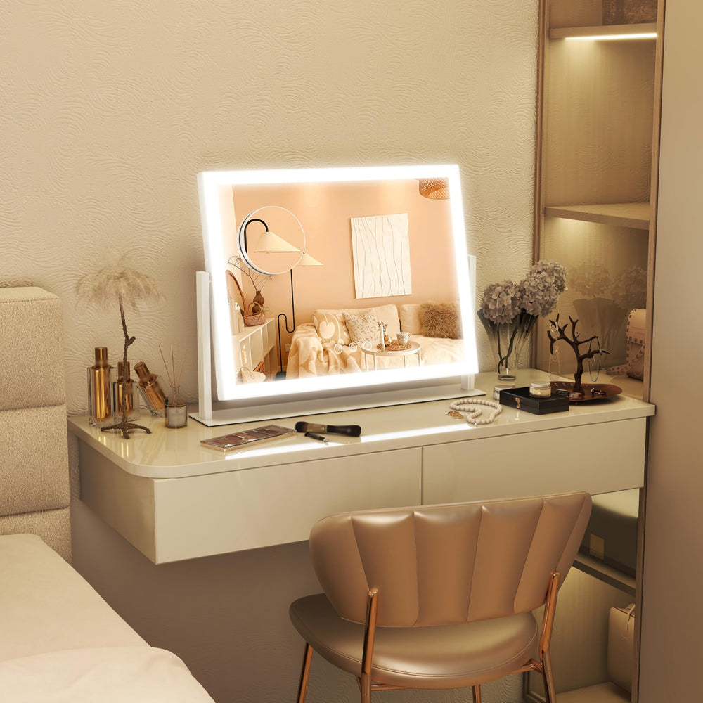 FENNIO vanity mirror with 360-degree rotation for flexible angles