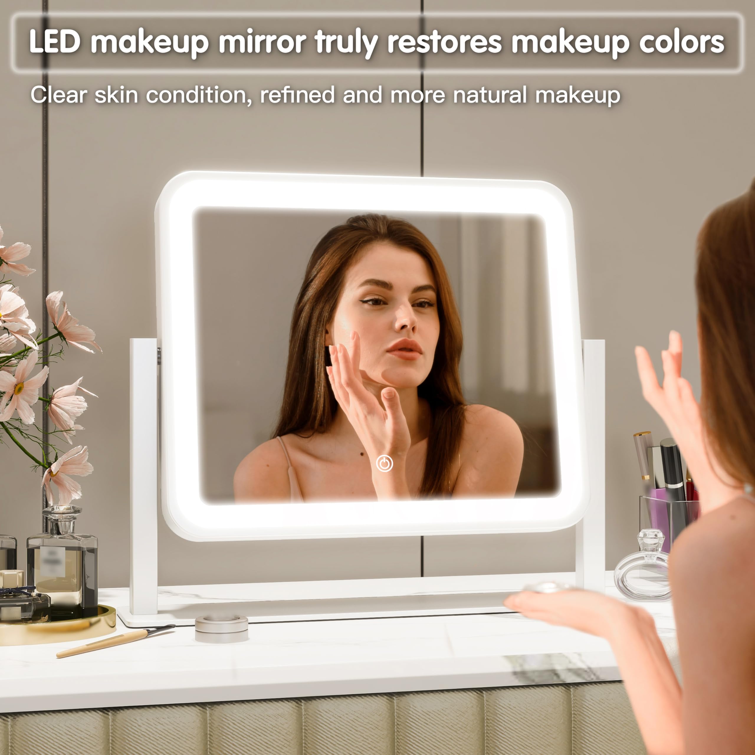 FENNIO vanity mirror 360° swivel for versatile angles