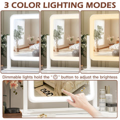 FENNIO vanity mirror with dimmable LEDs for adjustable brightness