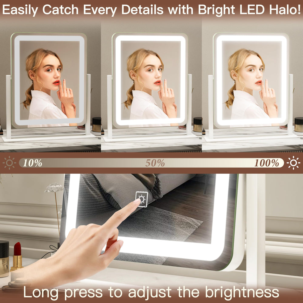 FENNIO vanity mirror lights with dimmable brightness for evening prep