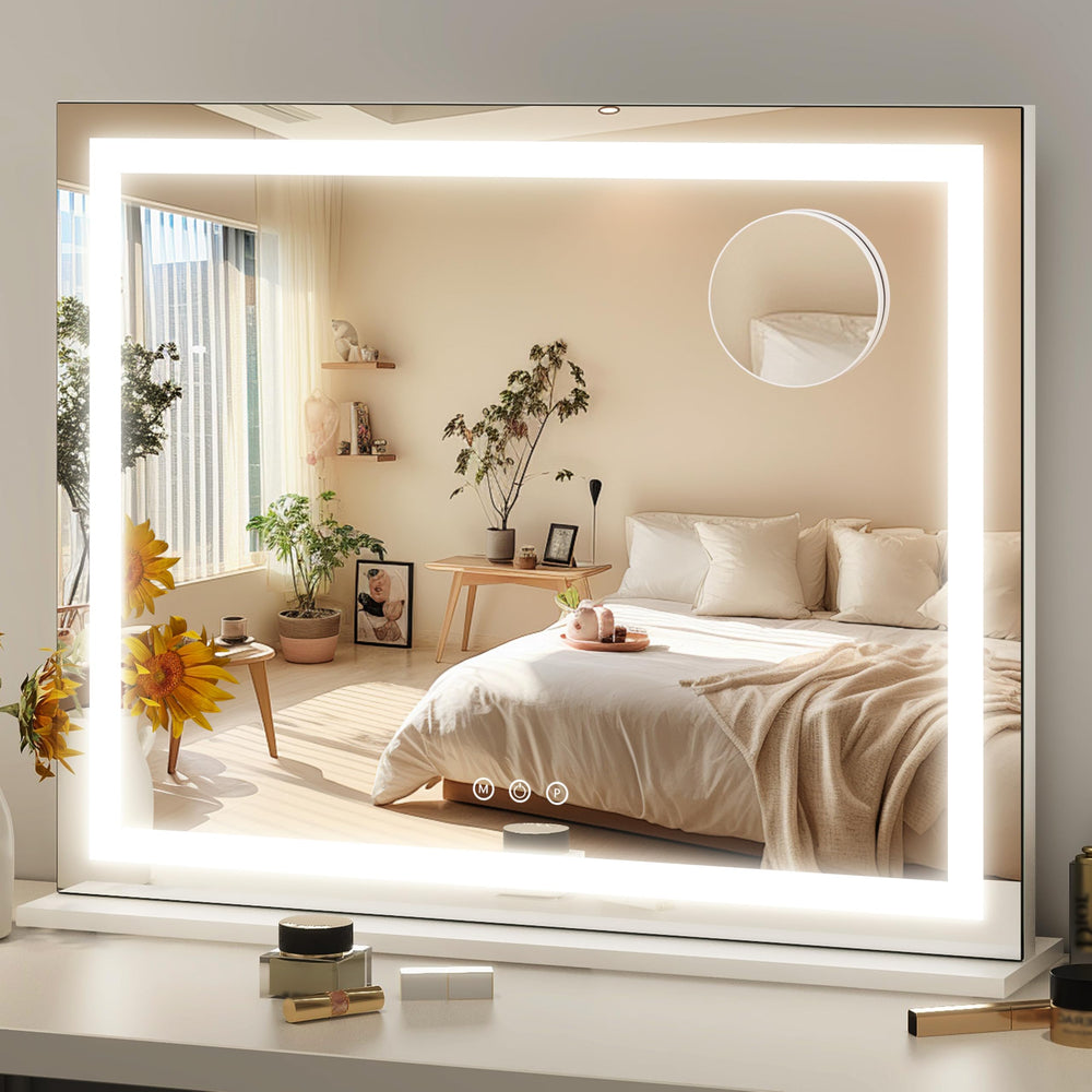 FENNIO vanity mirror with lights provides even illumination for precise makeup.