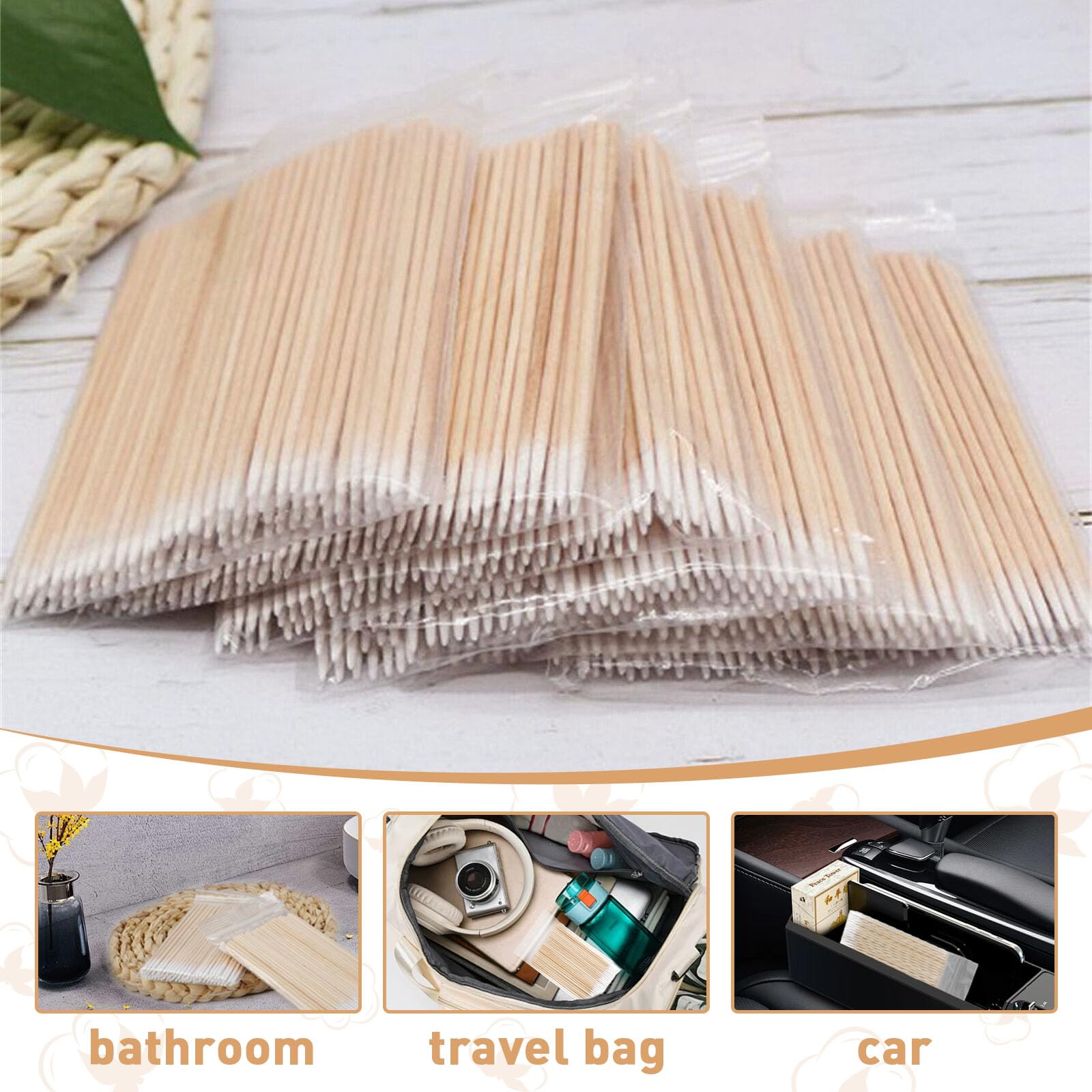 Fenshine cotton swabs with pointed tips for accurate eyeliner cleanup.