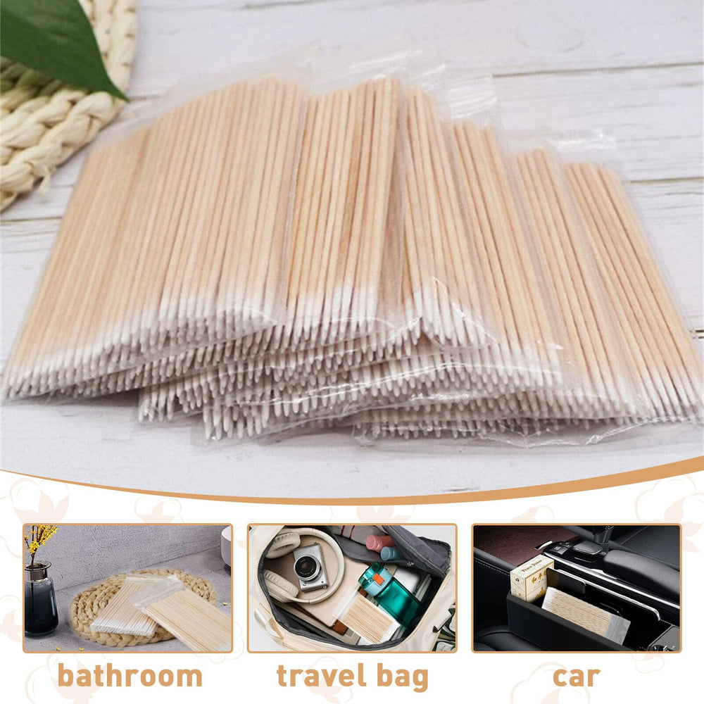 Fenshine cotton swabs with pointed tips for accurate eyeliner cleanup.