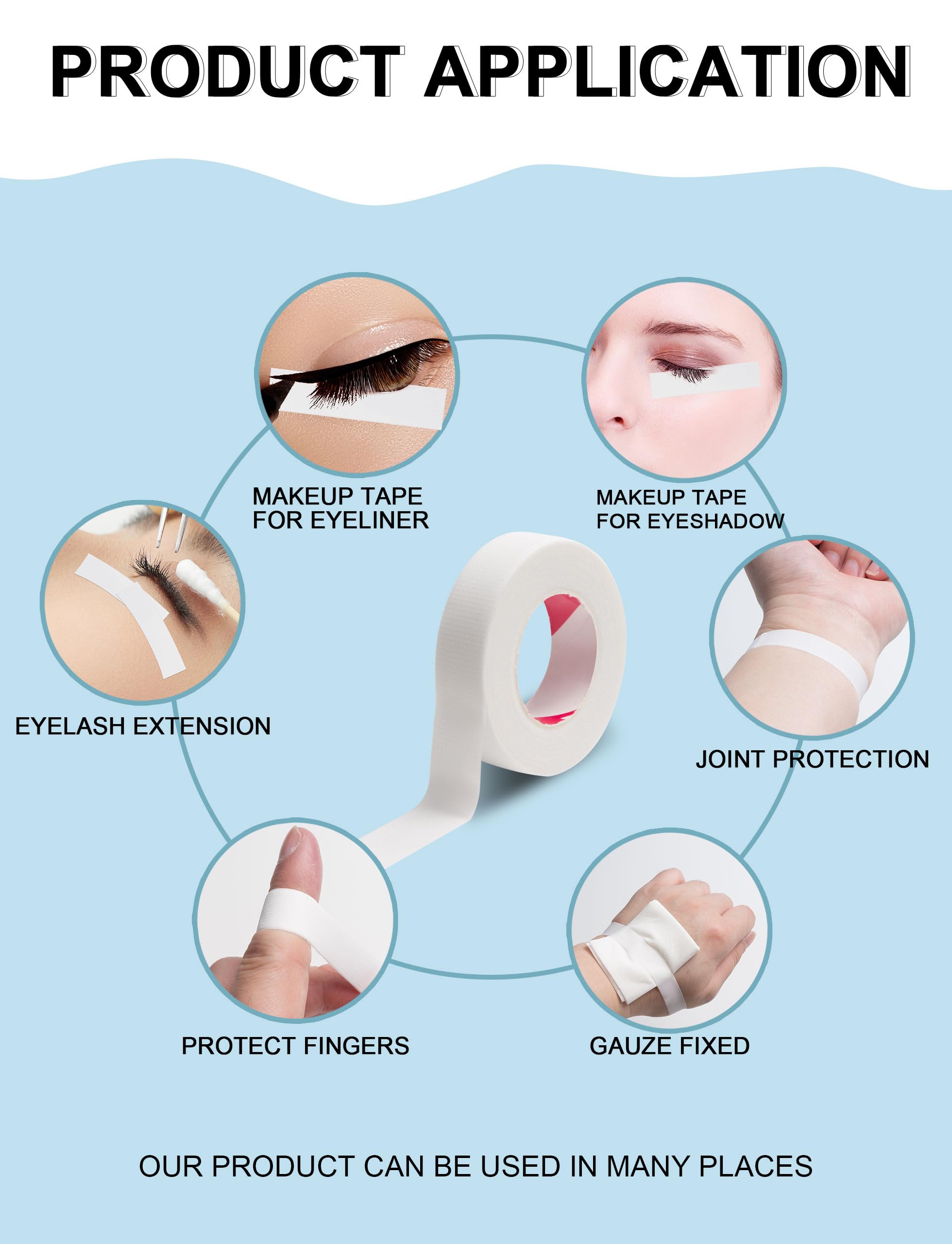 Fenshine lash pad fixation tape secures pads during extension procedures.