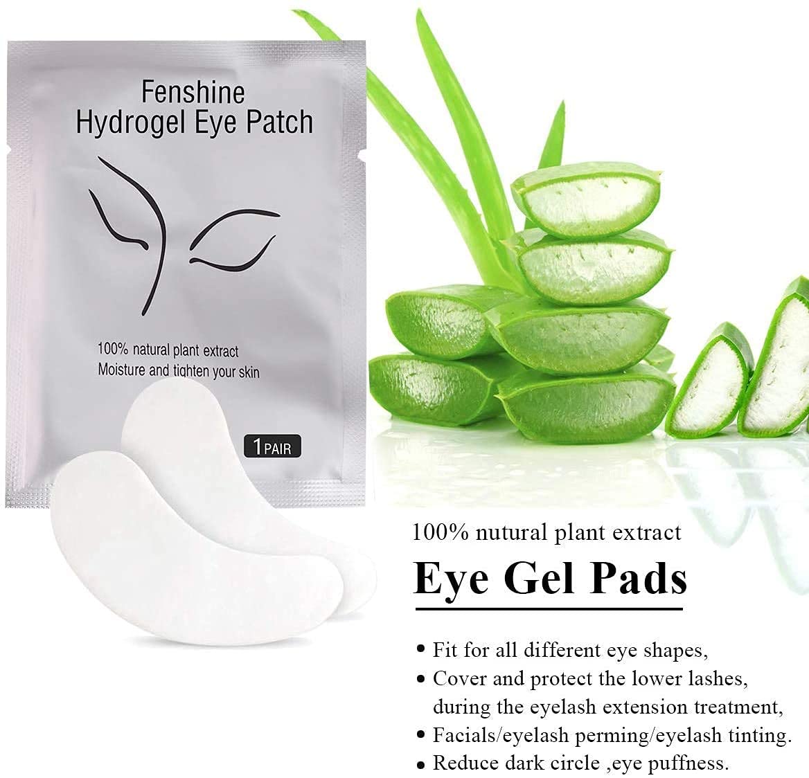 Parche ocular fenshine con diseño Flex-Form para ajuste personalizado durante la aplicación.