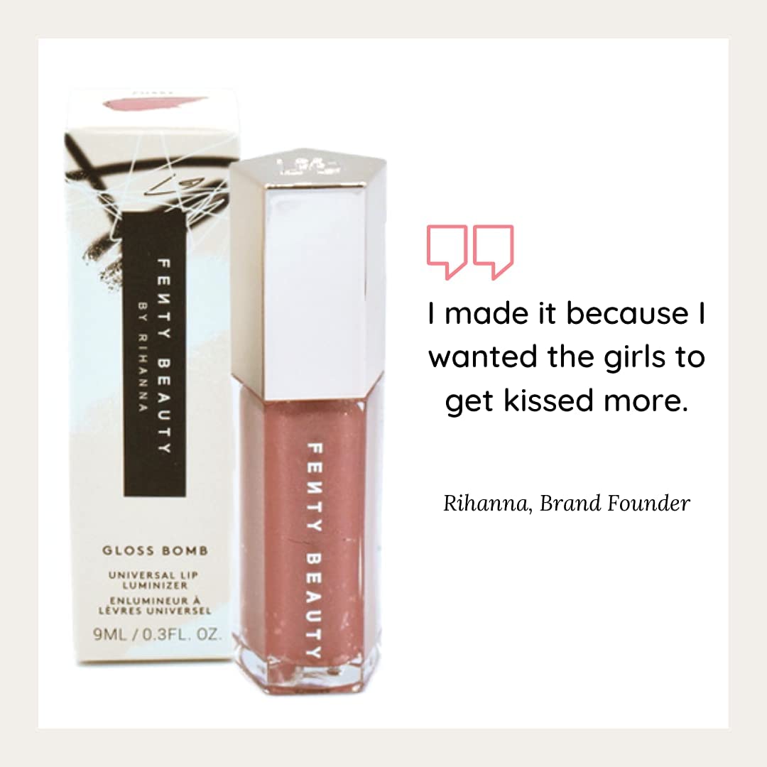 Fenty Beauty Gloss Bomb 02 Fussy, color translúcido con brillo intenso.