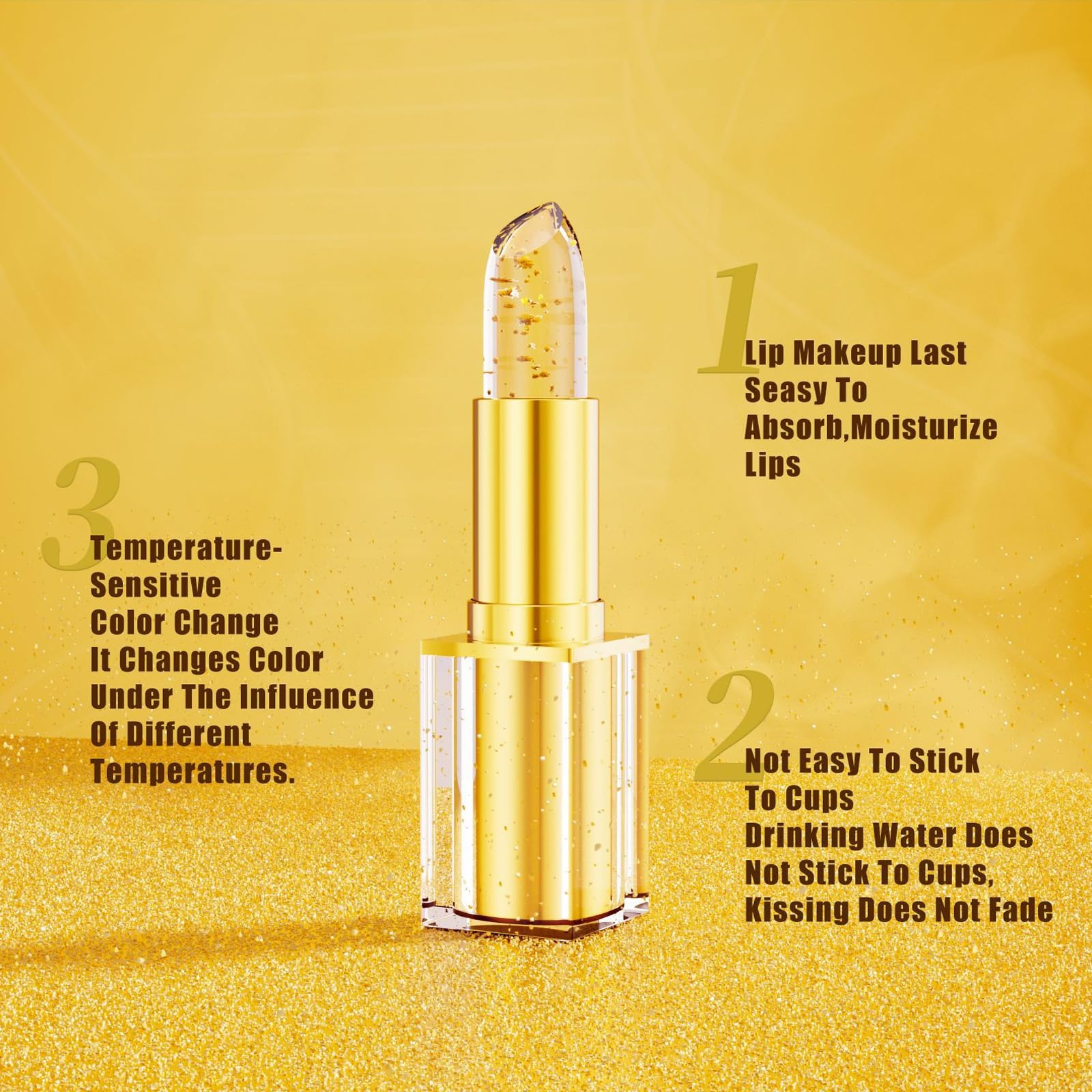 Fenvio Lipstick acabado brillante para un aspecto radiante.