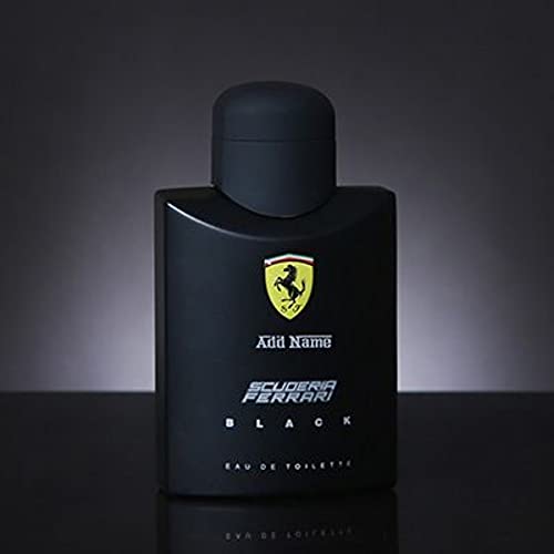 Ferrari Scuderia Black cap close-up, premium packaging exudes luxury.