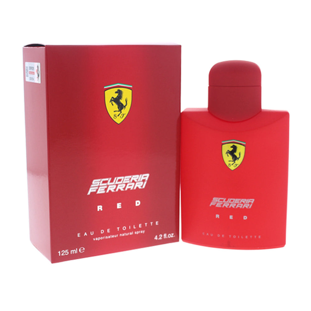 Ferrari Scuderia Red EDT bottle front view, ideal for daily wear and confident daytime presence.