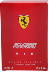 Ferrari Scuderia Red EDT cap detail with premium metal finish.