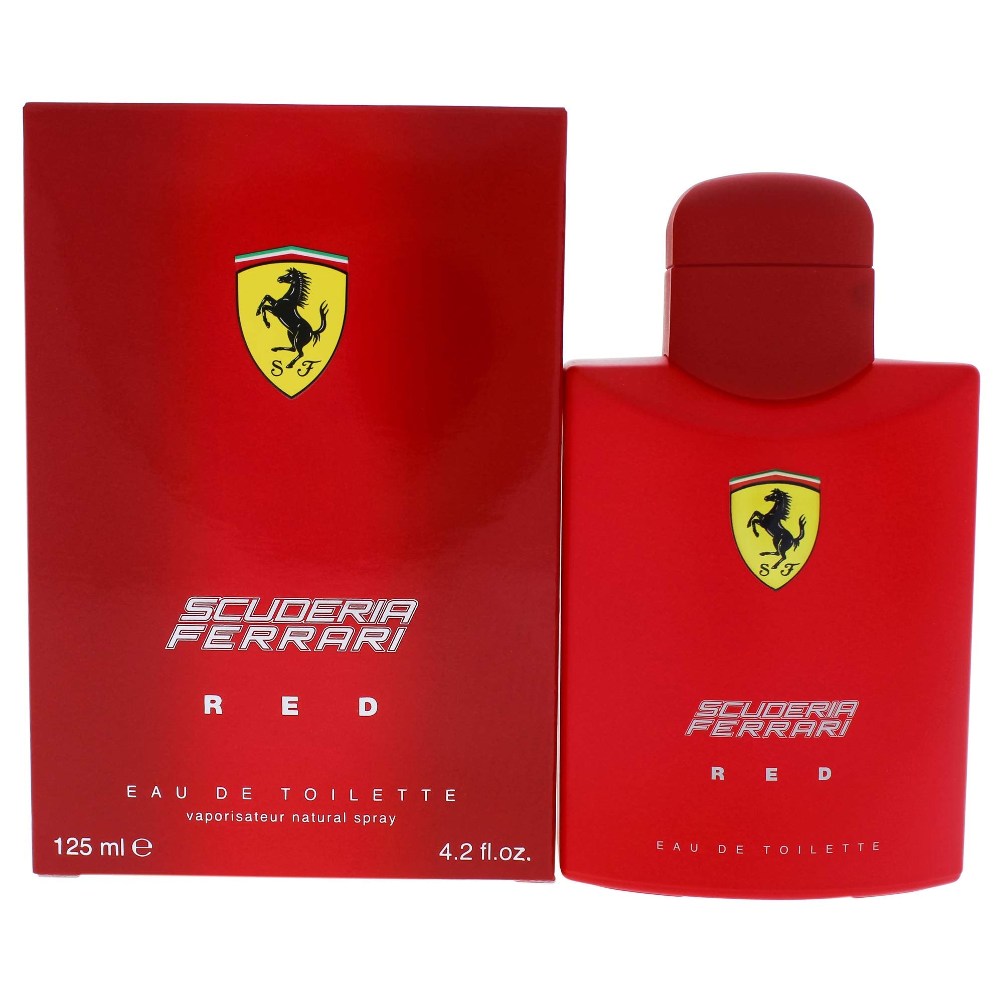 Ferrari Scuderia Red EDT packaging variation shows authenticity and brand style.