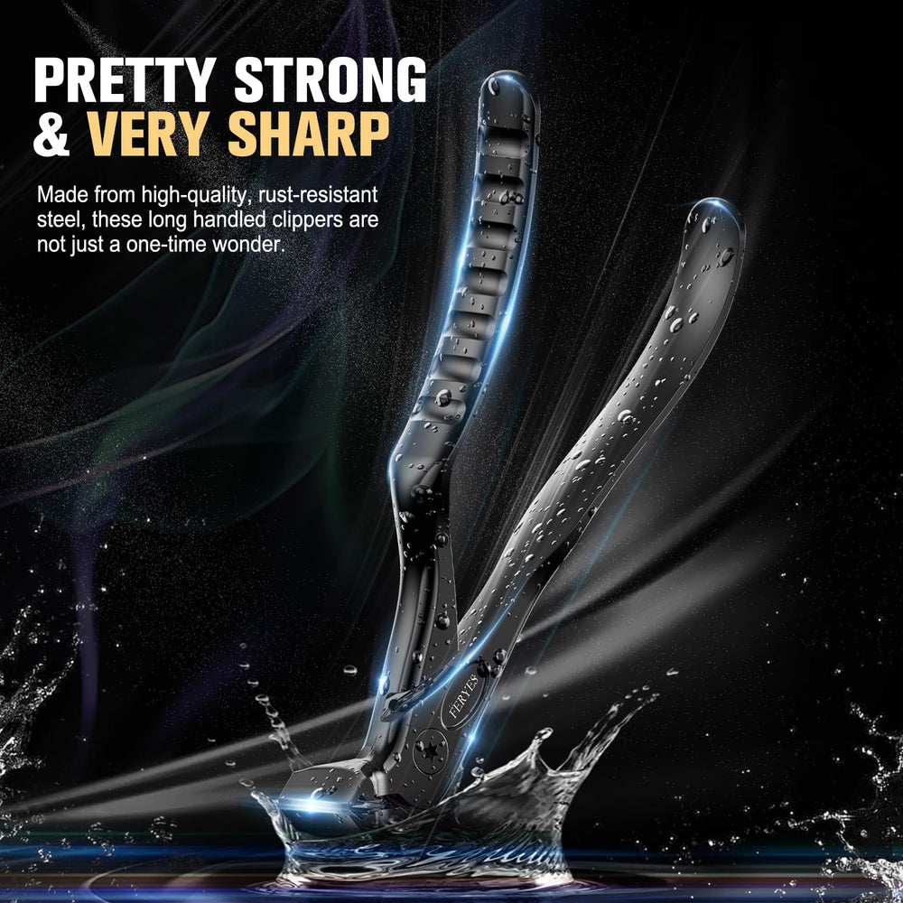 FERYES angled-head nail clipper improves visibility during trimming for accurate cuts.