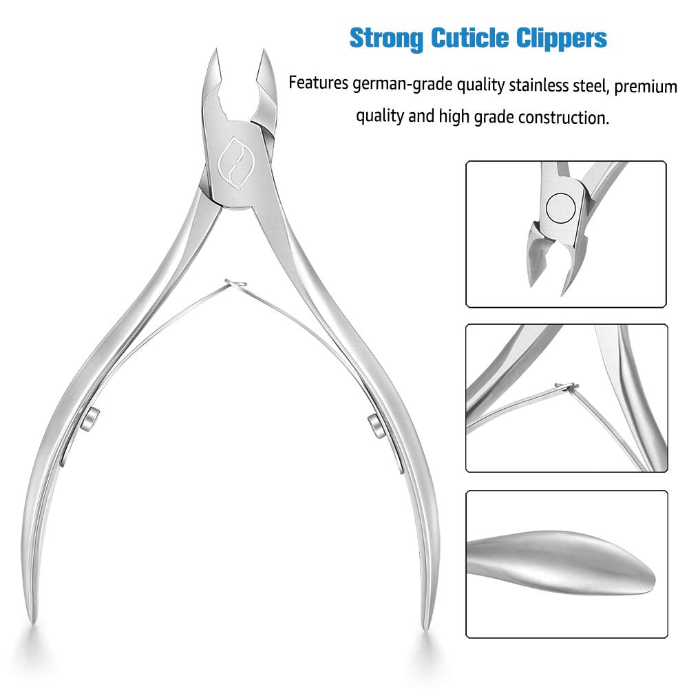 FERYES cuticle clippers with ergonomic widened handle for comfortable control