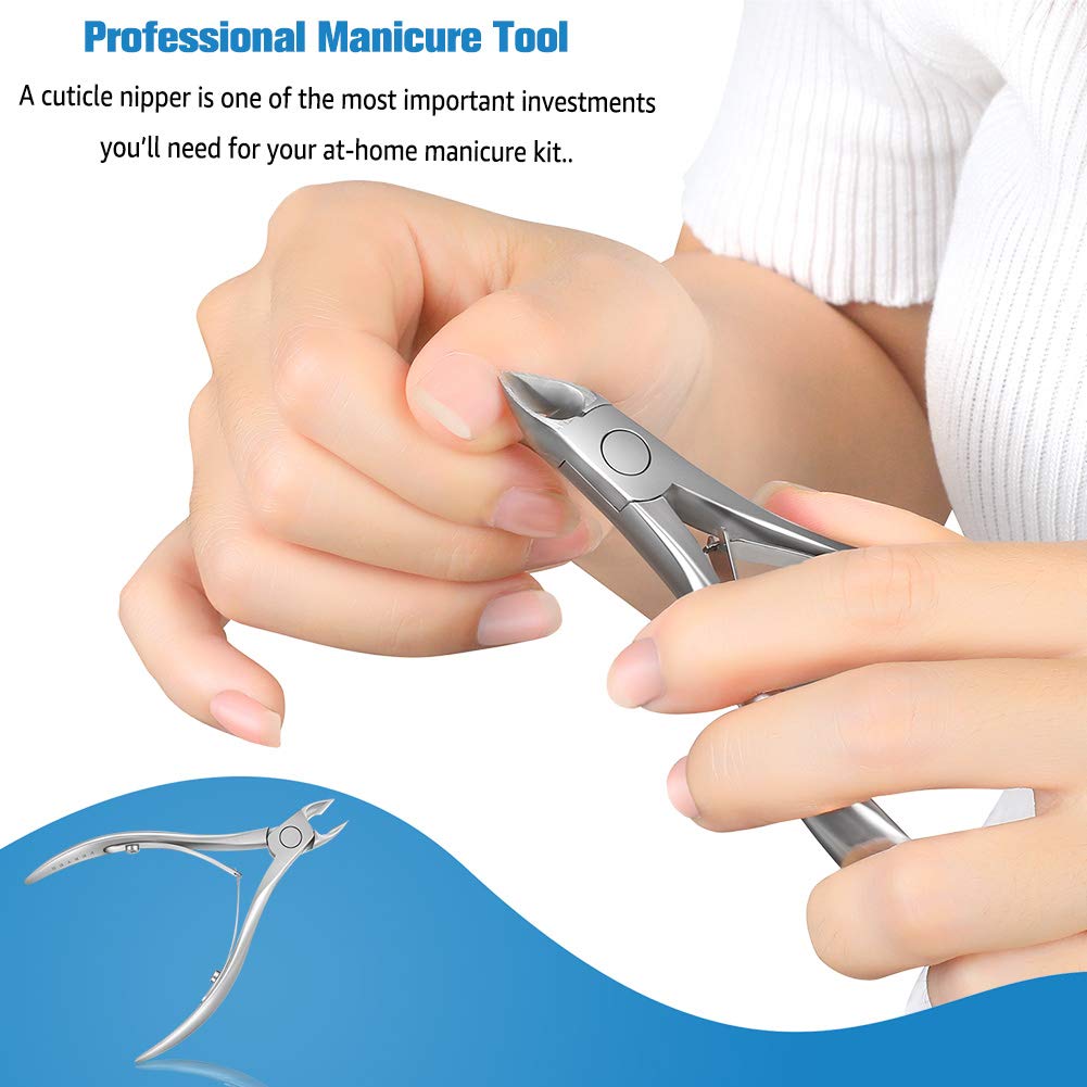 FERYES cuticle clippers hangnail trimmer in action for neat cuticle care