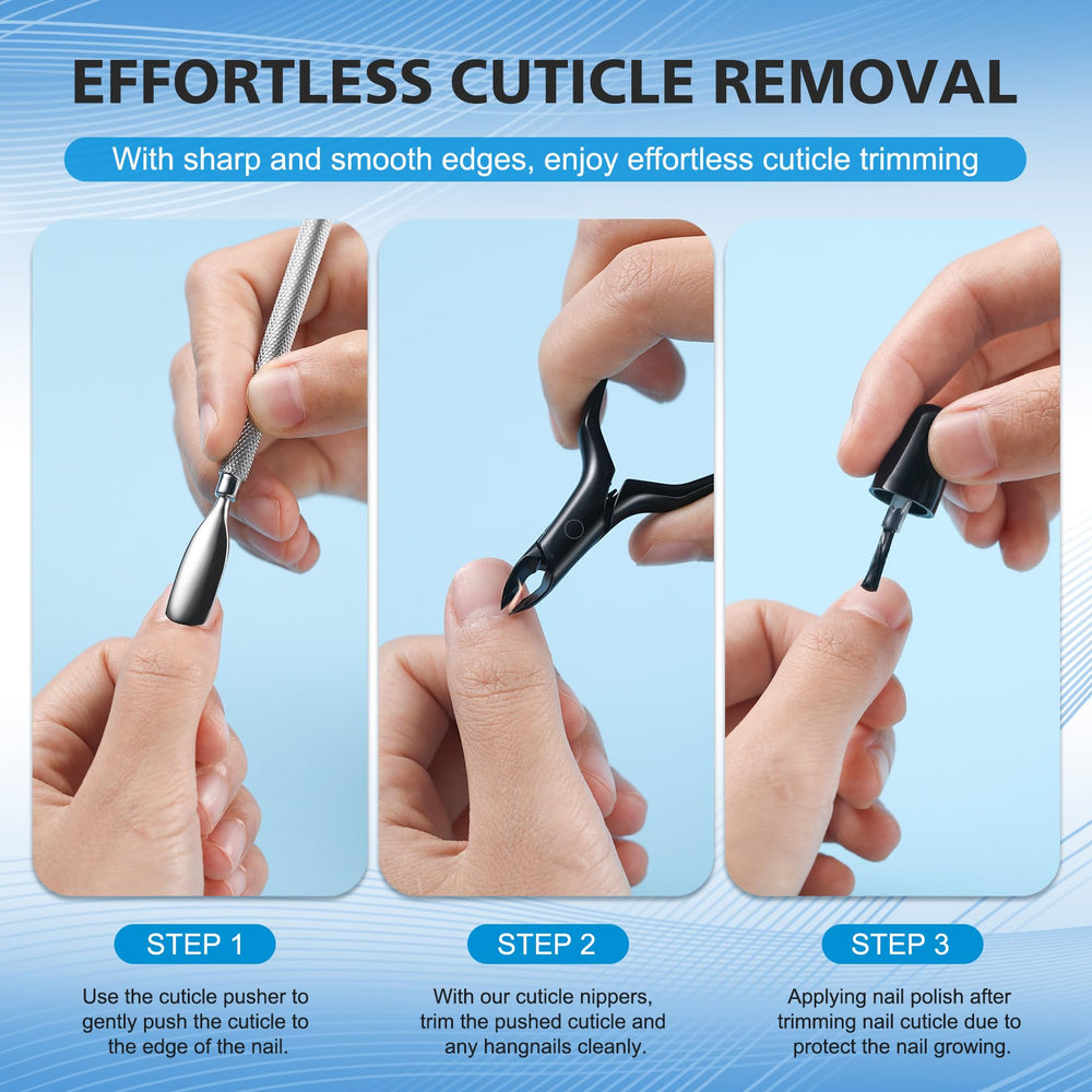 FERYES cuticle nippers during pedicure on thick cuticles