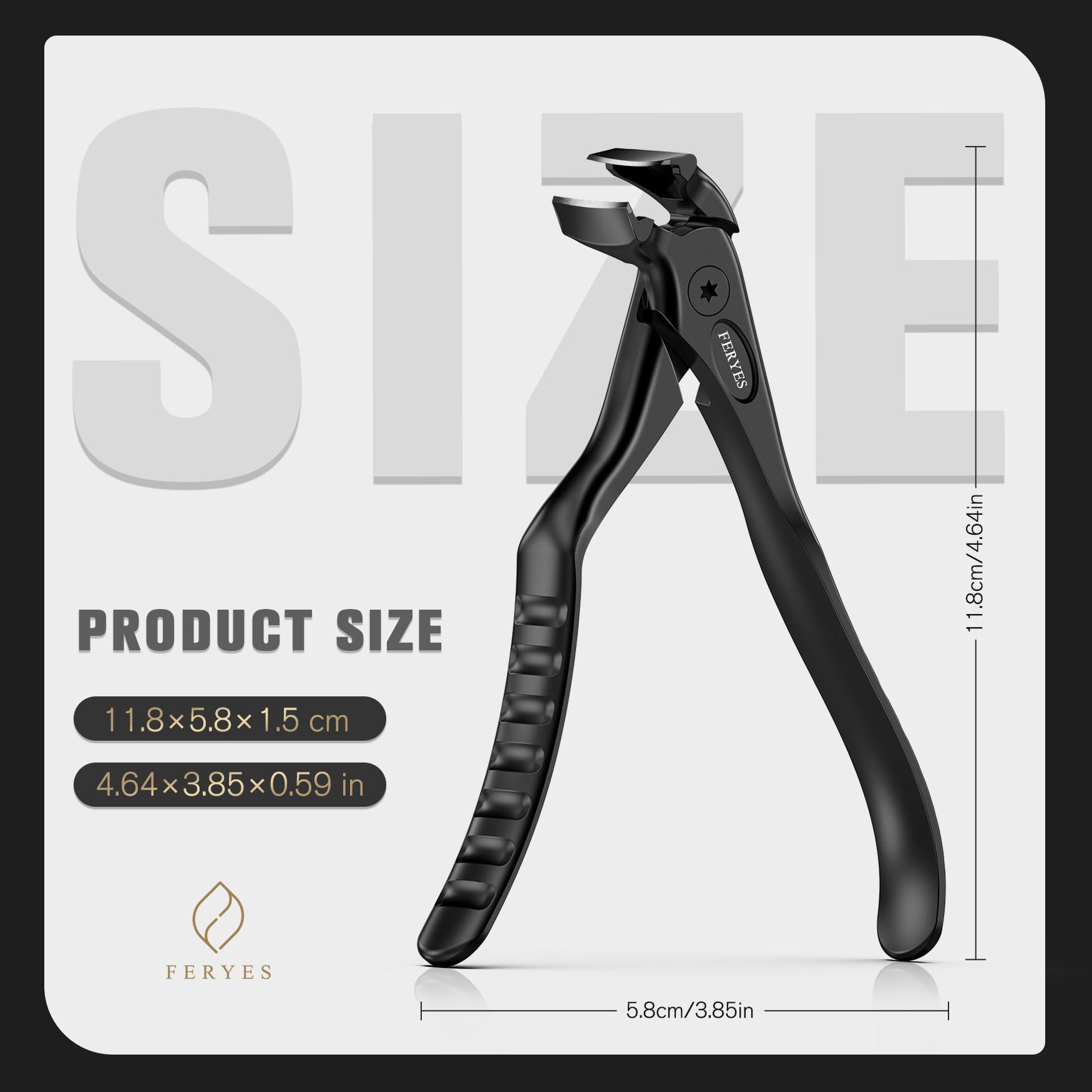 FERYES compact, heavy-duty toenail care clipper suitable for daily use.
