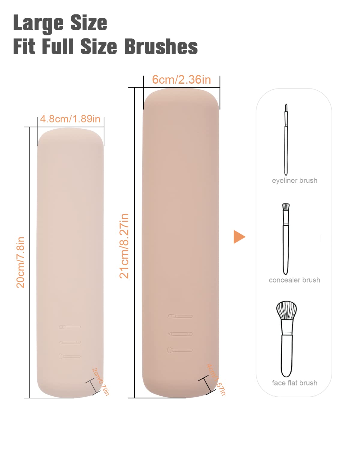 Holds full-size brushes securely for travel with FERYES