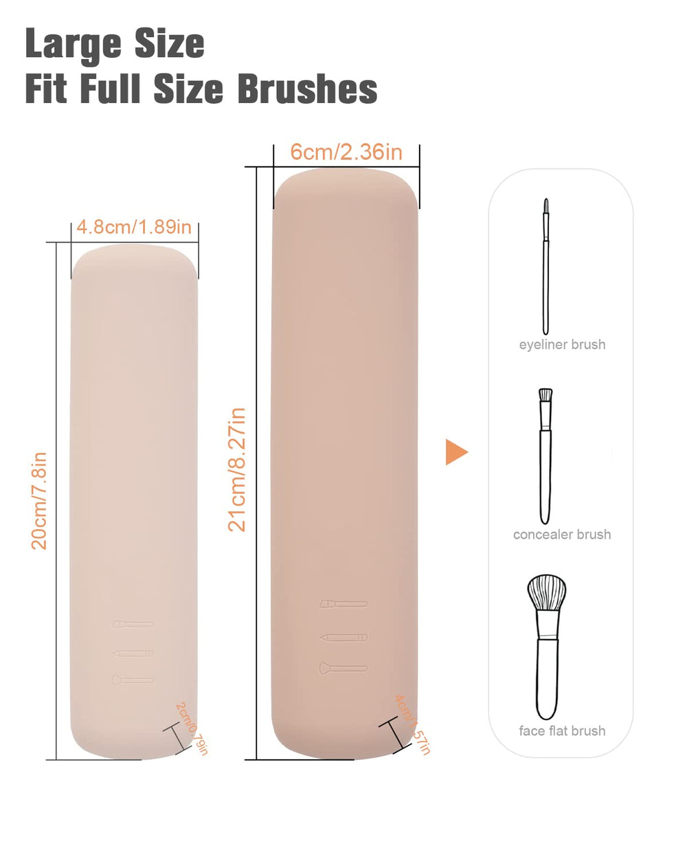 Holds full-size brushes securely for travel with FERYES