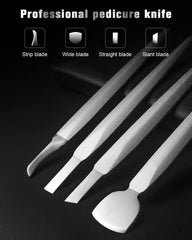 FERYES pedicure knife with flat blade for smooth trimming near edges.