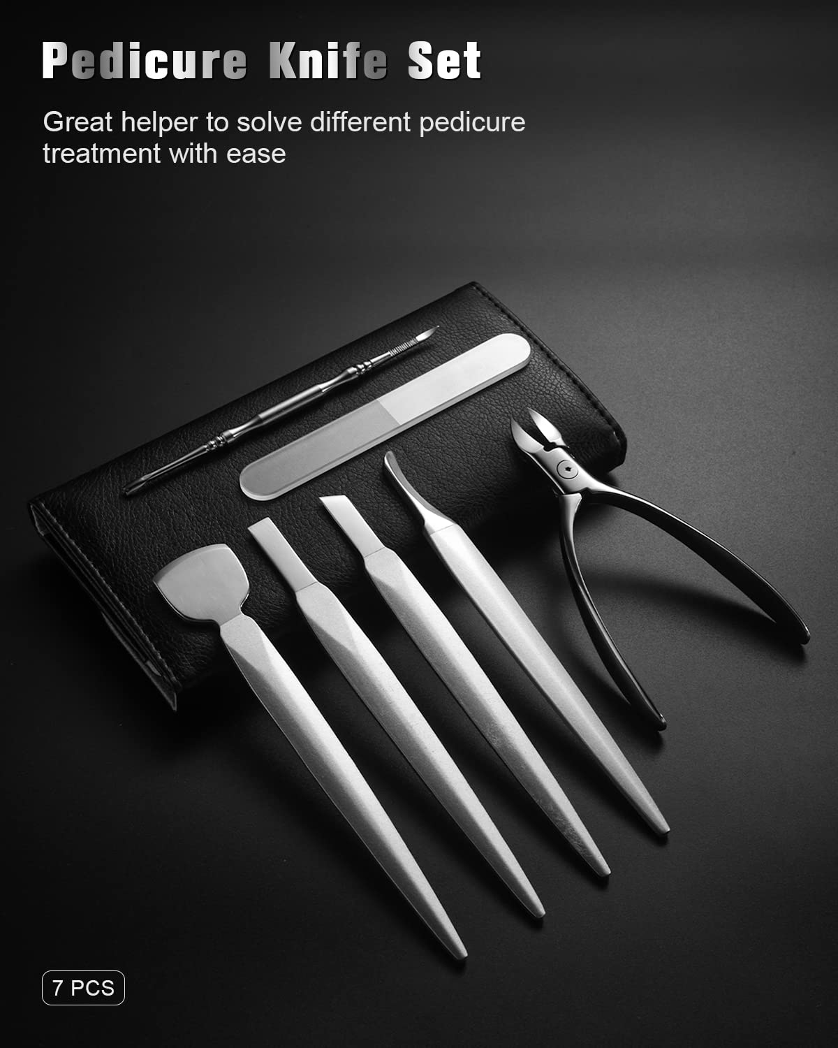 FERYES pedicure knife with slant blade for accurate edging and grip comfort.