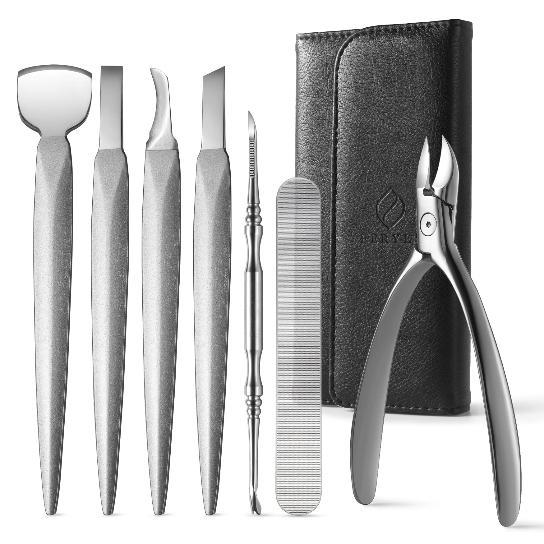 FERYES pedicure knife with wide-curved blade for precise ingrown toenail care.