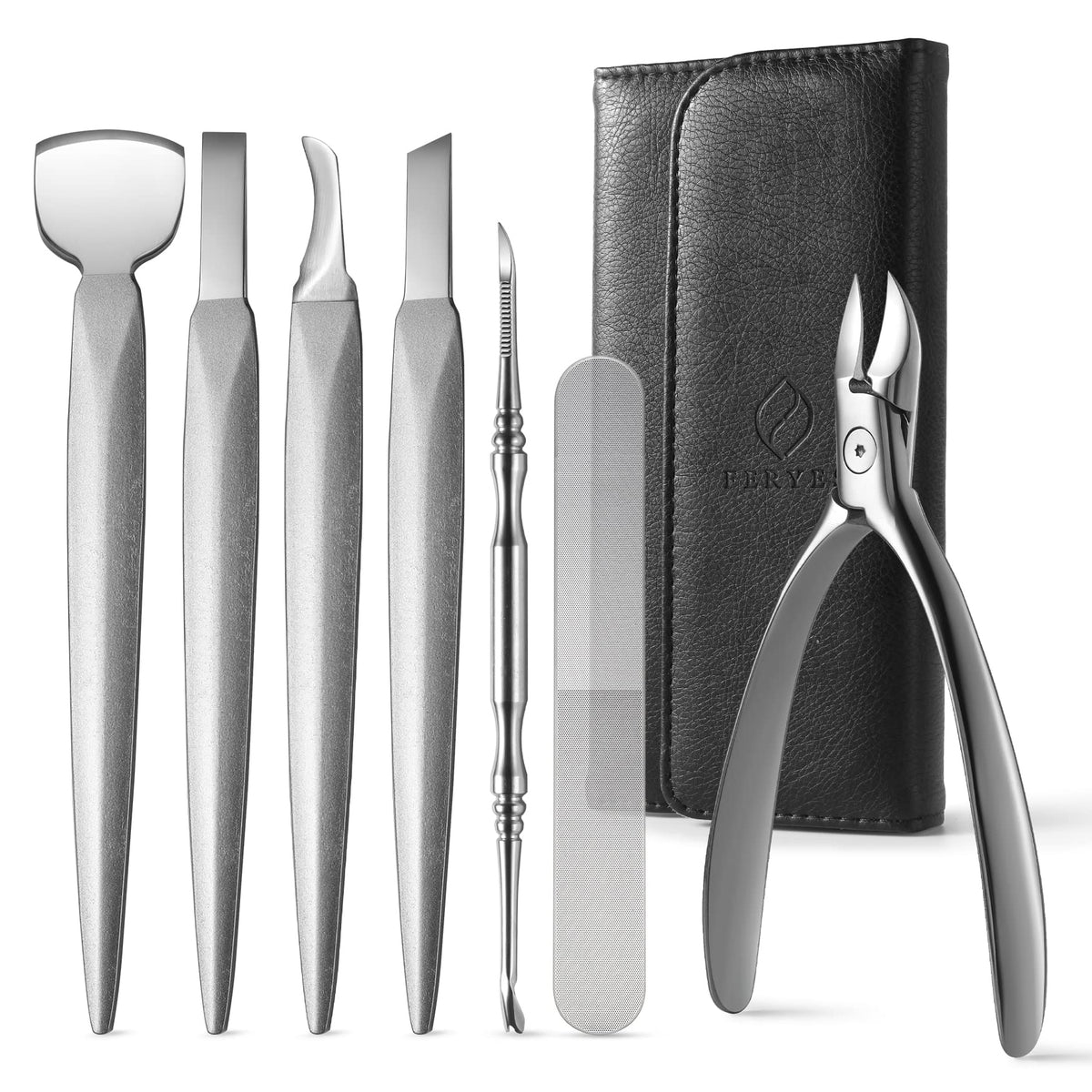 FERYES pedicure knife with wide-curved blade for precise ingrown toenail care.