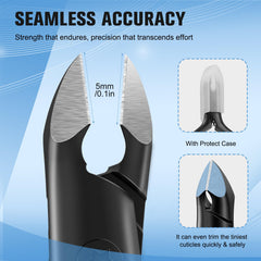 FERYES cuticle nippers blades close-up highlighting ultra-thin sharp edges