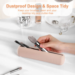FERYES silicone brush holder portable design keeps brushes organized on the go.