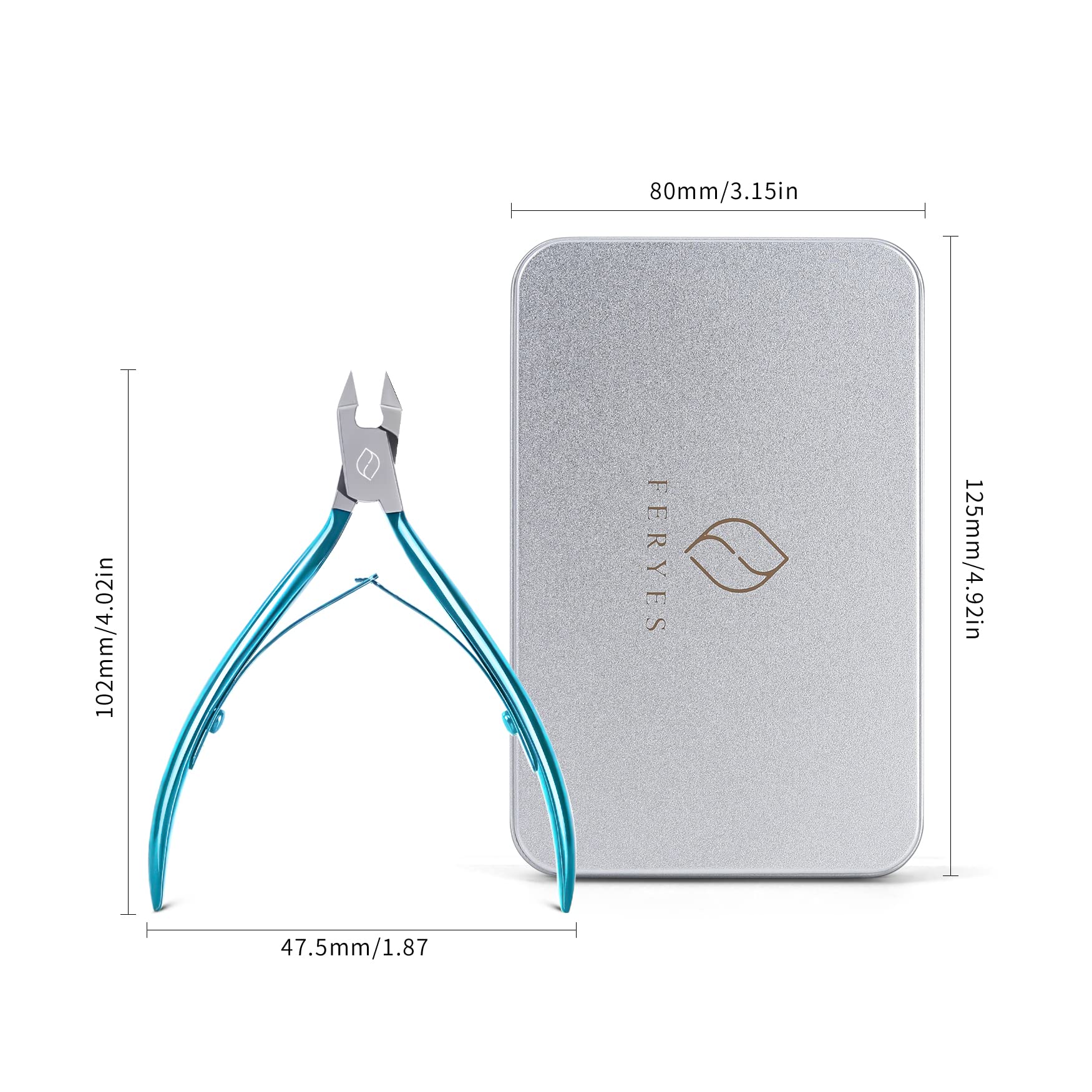 FERYES comfort handle toenail clipper provides controlled, comfortable grip during use.