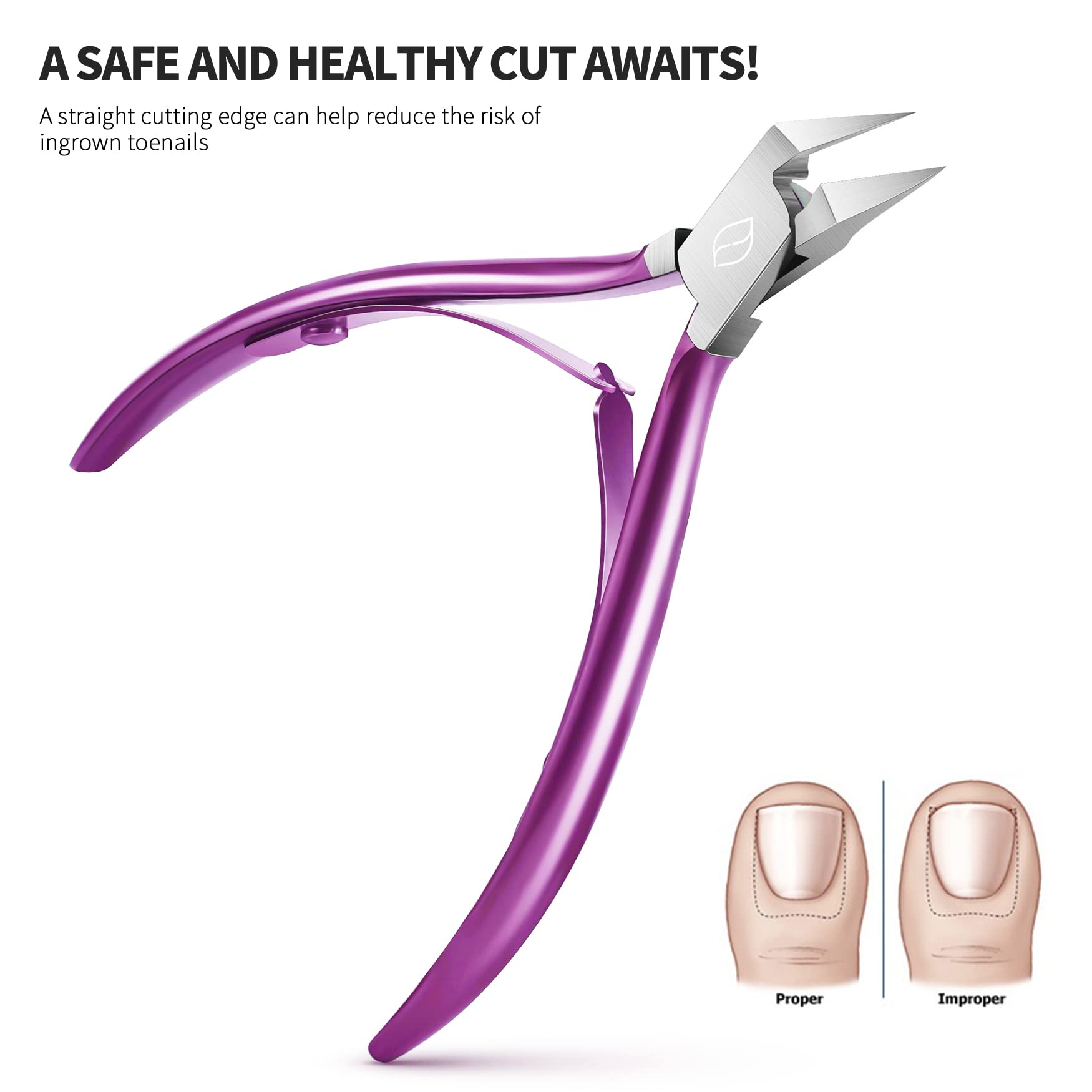 FERYES clipper shows ingrown-nail tip for precise corner removal