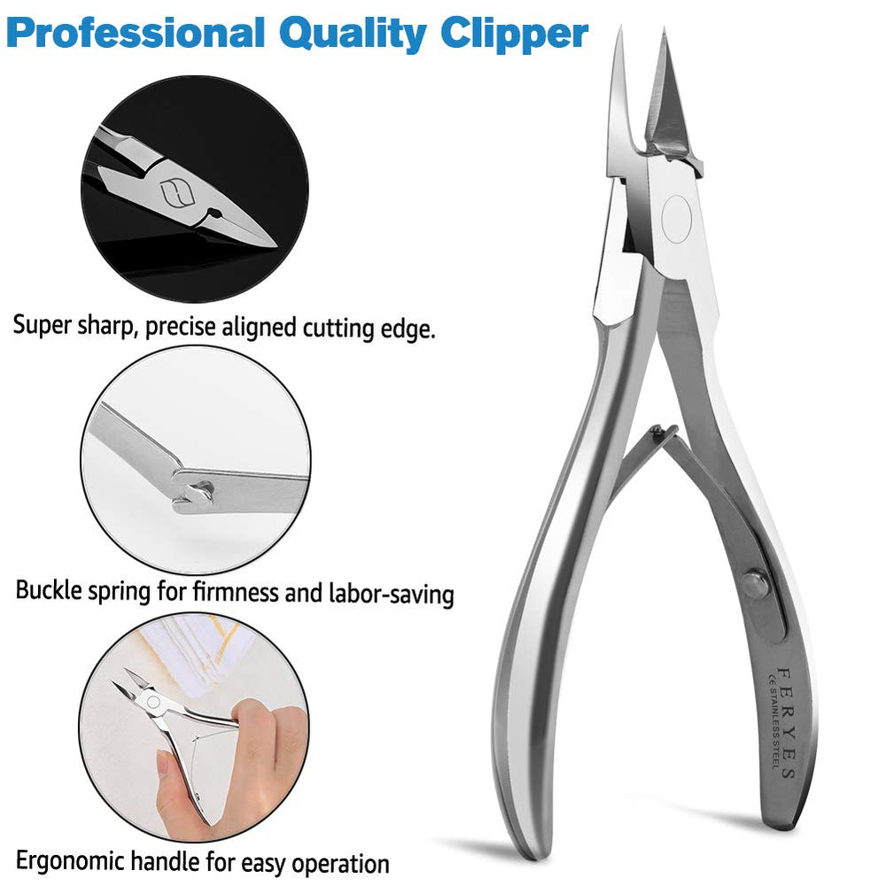 FERYES hand-forged steel toenail clippers show durability for daily use.