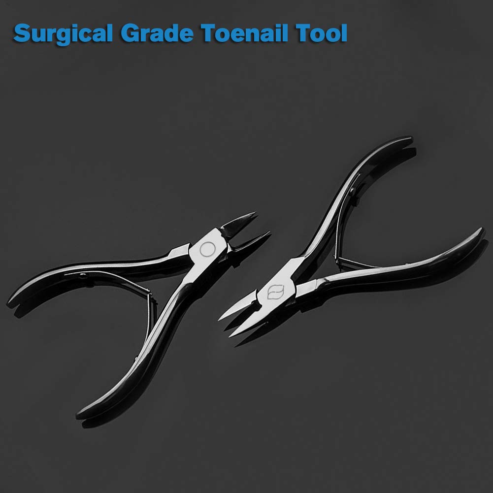 FERYES close-up of ingrown nail clipping capability with straight blade.
