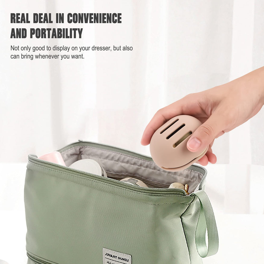 Travel-ready khaki silicone case with sponge inside for on-the-go use