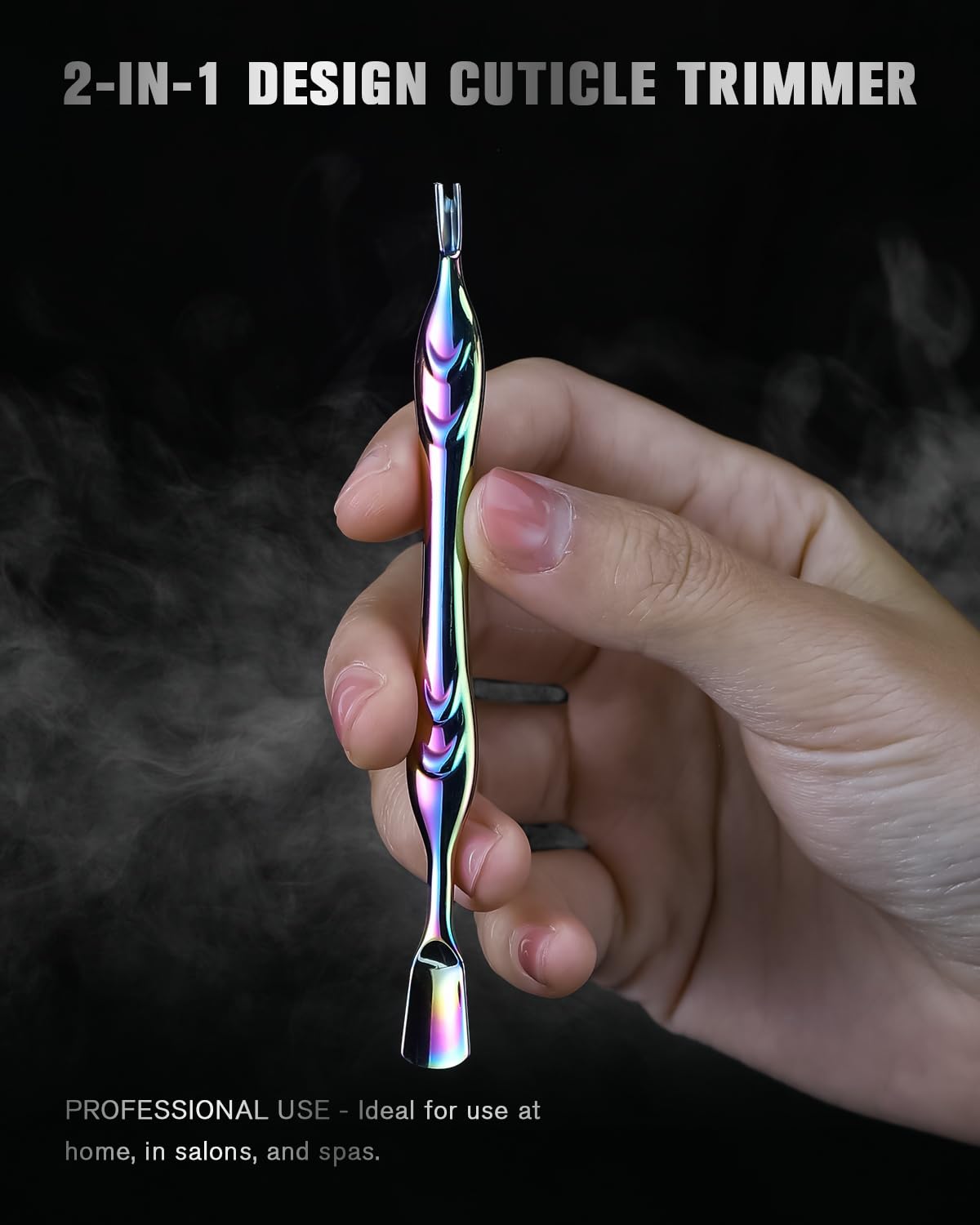 FERYES travel-size cuticle tool ready for quick touch-ups anywhere.