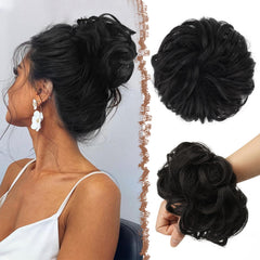 FESHFEN large messy bun hair piece with instant volume for an elegant updo.