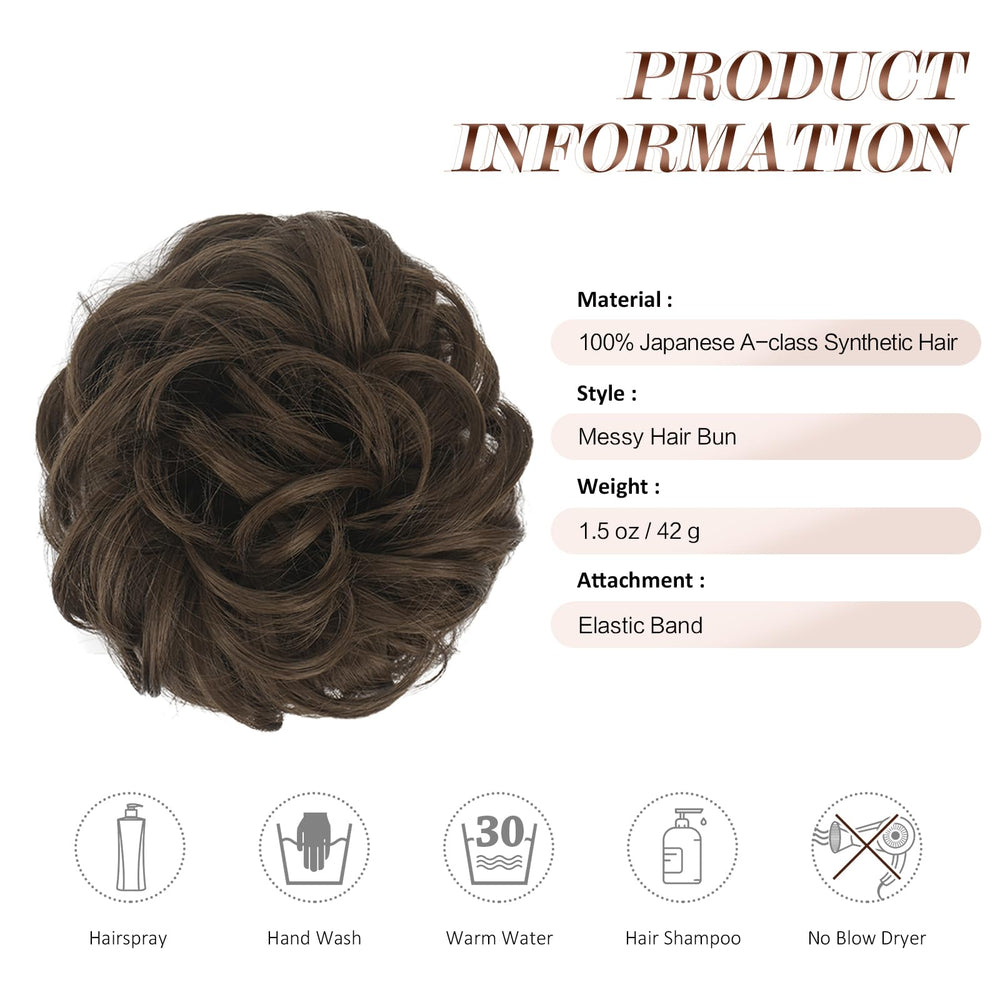 FESHFEN messy bun complements daily wear and events with style.