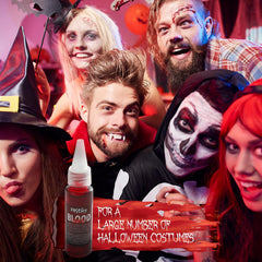 Festicy sangre falsa auténtica, efecto vampiro, perfecto para disfraces de vampiro y zombi.