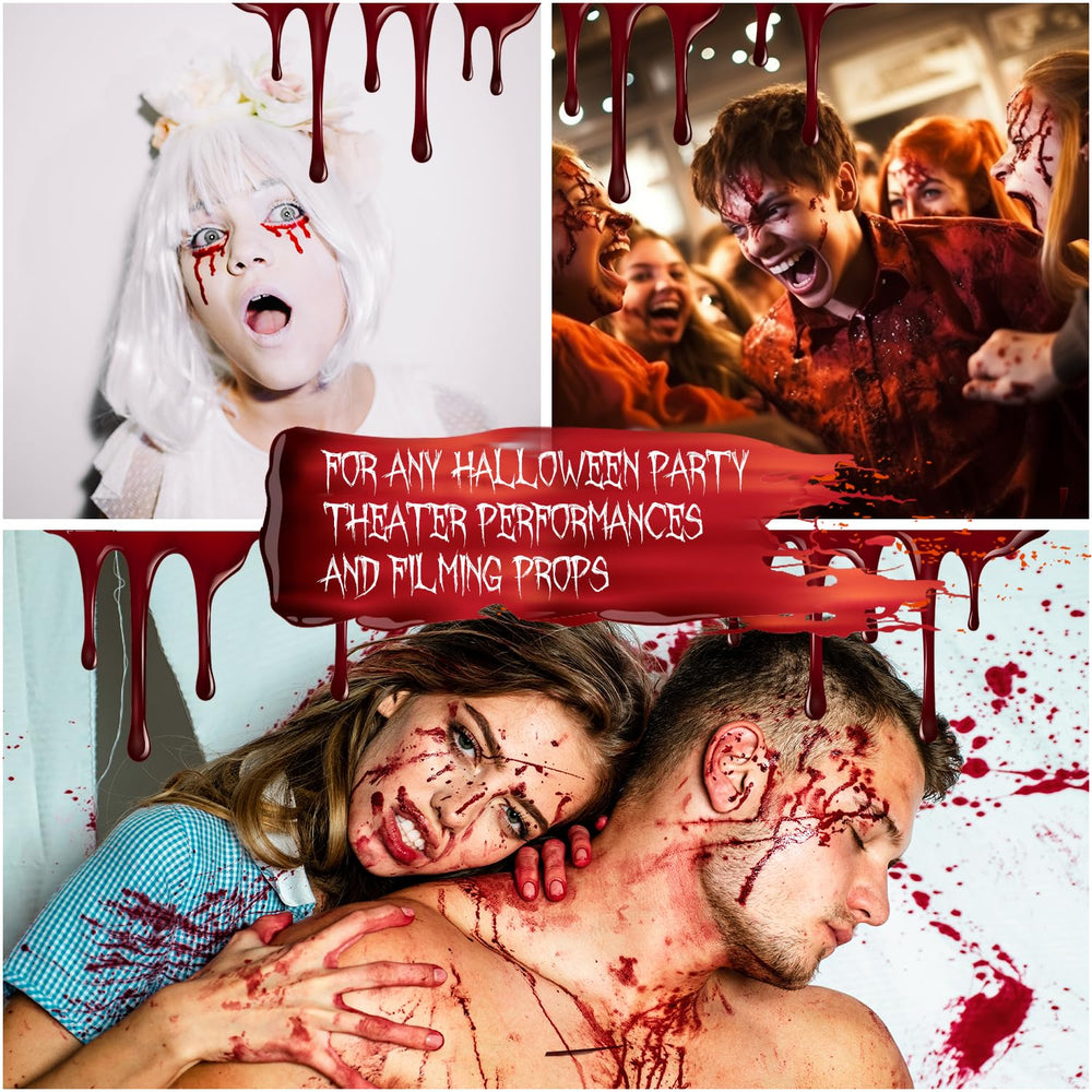 Festicy sangre falsa auténtica, fórmula lavable que facilita la limpieza tras el uso.