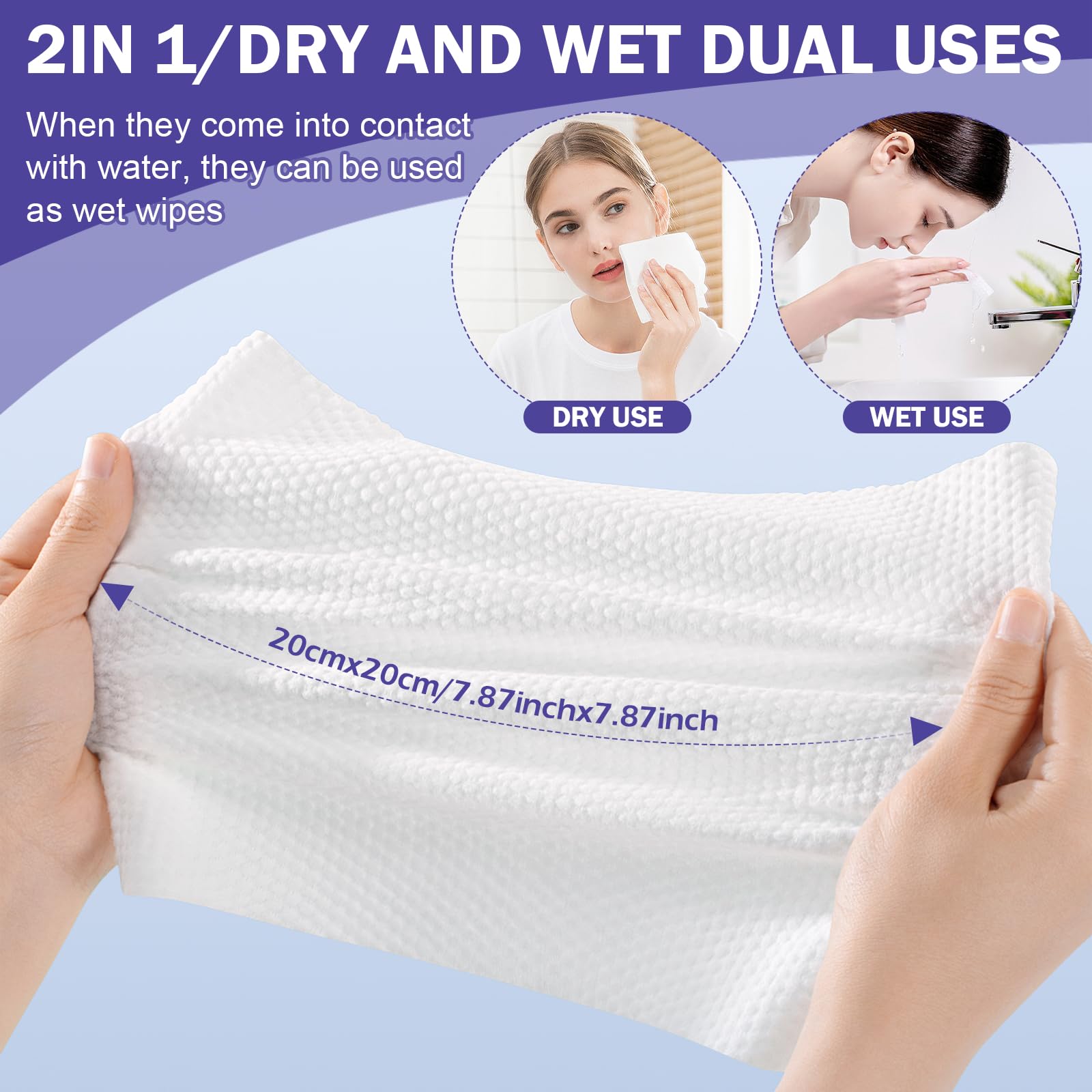 Toallitas para desmaquillar y limpieza, FFEWAFP, sensación suave y absorbente.
