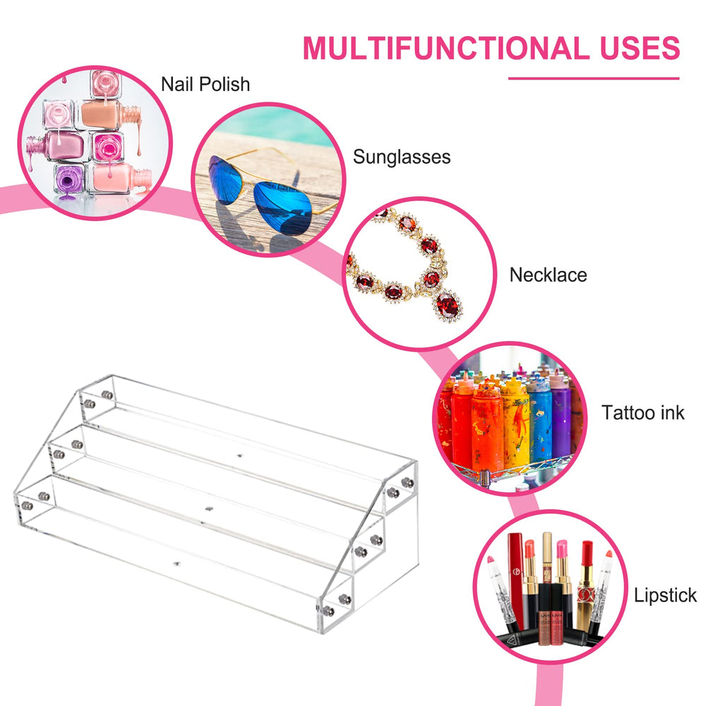 FFowcye durable clear acrylic material blends with any décor.