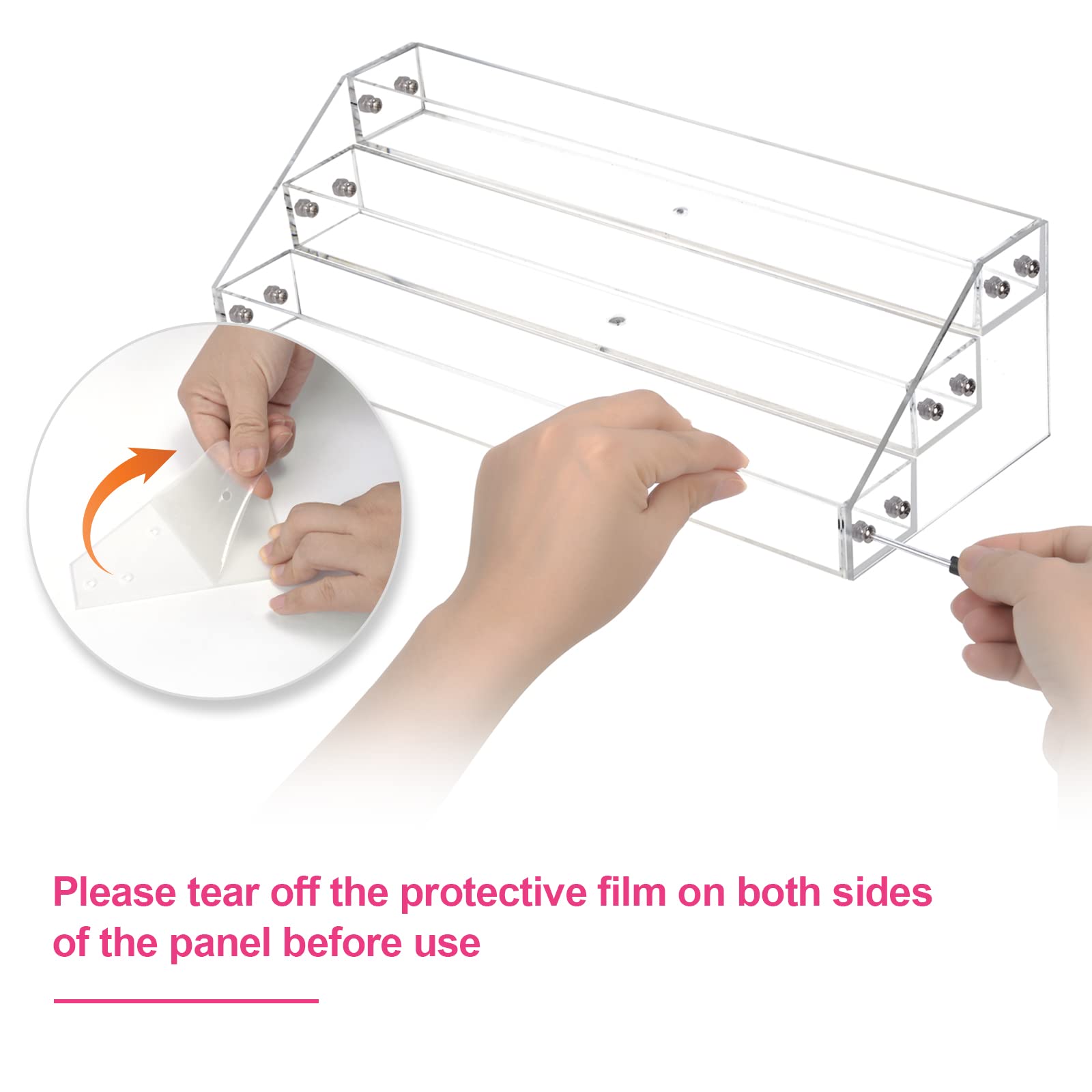 FFowcye multi-function cosmetics storage display neatly organizes sunglasses and more.