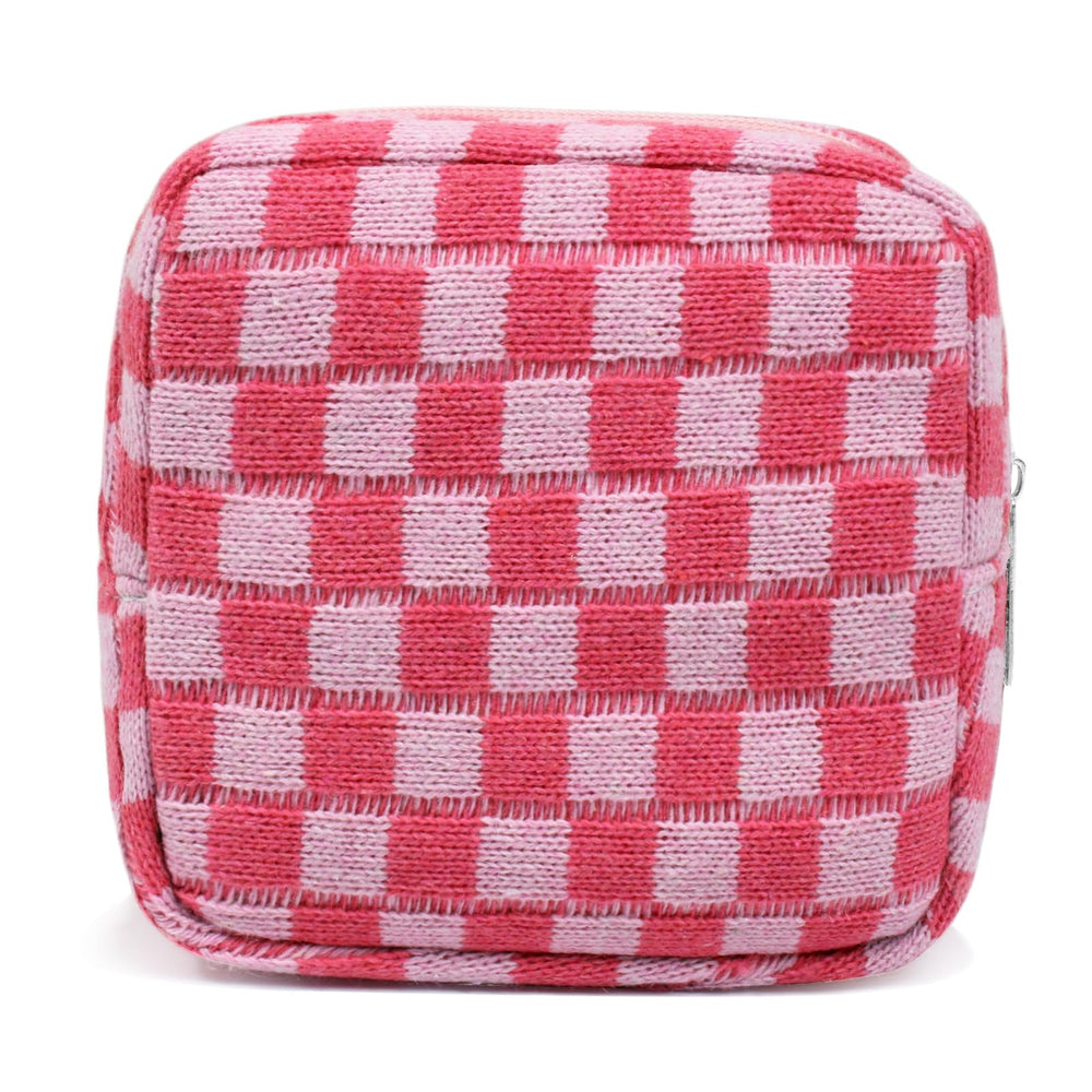 FFpaw small pink makeup bag with zipper for quick access to cosmetics