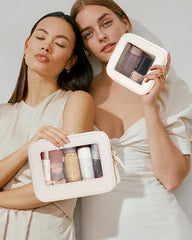 FFpaw small travel clear makeup bag compact for on-the-go essentials