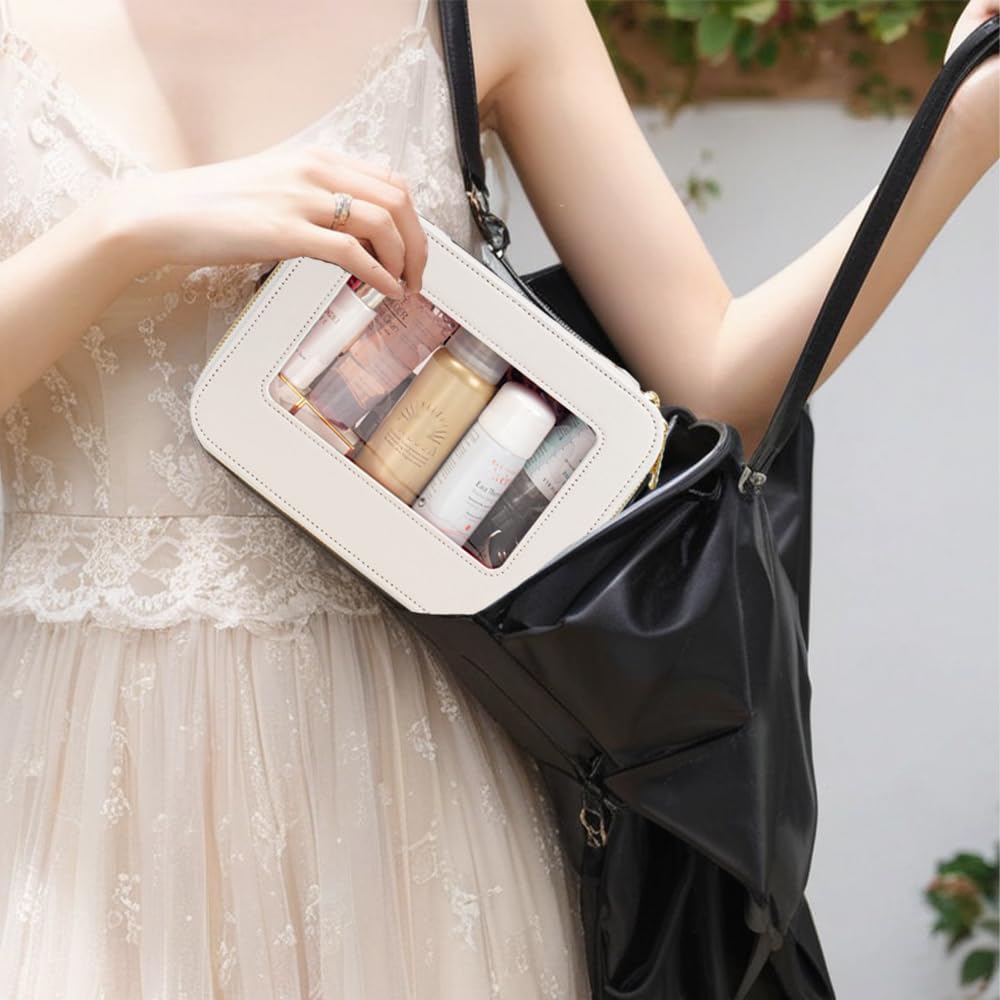 FFpaw TSA approved clear makeup bag speeds security screening
