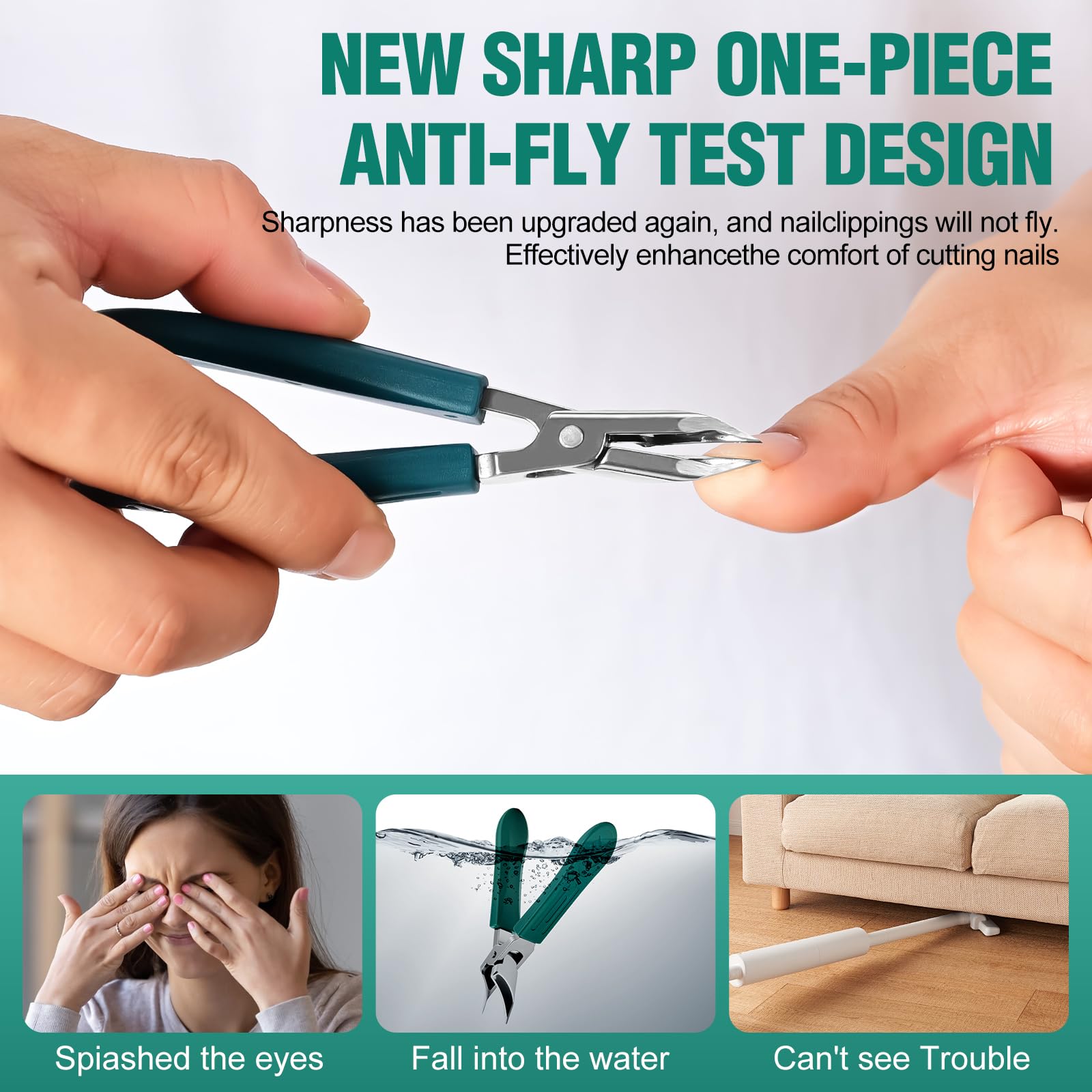 FFyeiiy beveled edge for smooth, clean nail cuts.