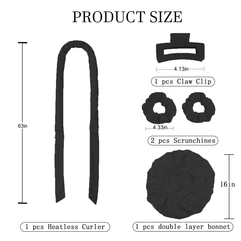 Fgail curler set with flannel ties neatly arranged for secure styling