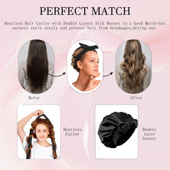 Fgail hair claw clip included for secure hair during curling